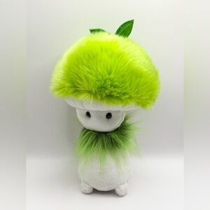 Aurora Fungi Friends GREEN SPROUT Plush Stuffed Toy Mushroom NWOT 9”